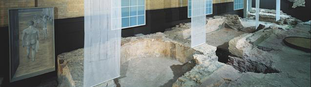 Shot of Caerleon Roman Baths 