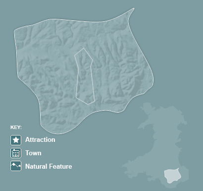 Map Of Wales Rivers. Map of the Valleys of South